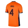 Men's Netherlands VIRGIL #4 Home Soccer Jersey Euro 2024 - acejersey