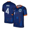 Men's Netherlands VIRGIL #4 Away Soccer Jersey Euro 2024 - acejersey