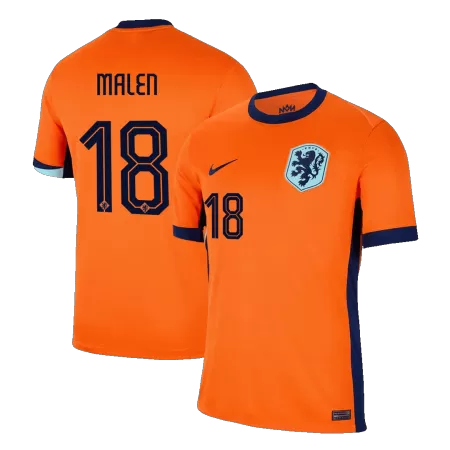 Men's Netherlands MALEN #18 Home Soccer Jersey Euro 2024 - acejersey