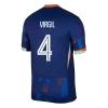 Men's Netherlands VIRGIL #4 Away Soccer Jersey Euro 2024 - acejersey