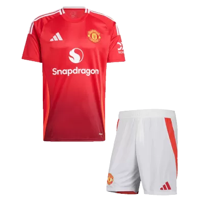 Men's Manchester United Home Jersey (Jersey+Shorts) Kit 2024/25 - acejersey