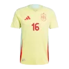 Spain RODRIGO #16 Away Soccer Jersey Euro 2024 - Player Version - acejersey