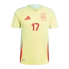 Spain WILLIAMS JR. #17 Away Soccer Jersey Euro 2024 - Player Version - acejersey