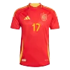 Spain WILLIAMS JR. #17 Home Soccer Jersey Euro 2024 - Player Version - acejersey