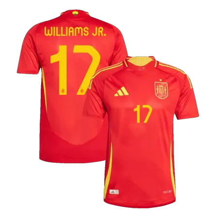 Spain WILLIAMS JR. #17 Home Soccer Jersey Euro 2024 - Player Version - acejersey