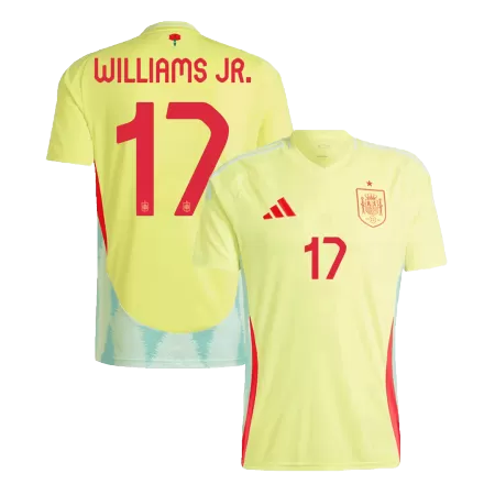 Men's Spain WILLIAMS JR. #17 Away Soccer Jersey Euro 2024 - acejersey