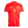 Men's Spain OLMO #10 Home Soccer Jersey Euro 2024 - acejersey