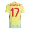 Men's Spain WILLIAMS JR. #17 Away Soccer Jersey Euro 2024 - acejersey