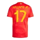 Men's Spain WILLIAMS JR. #17 Home Soccer Jersey Euro 2024 - acejersey