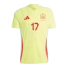 Men's Spain WILLIAMS JR. #17 Away Soccer Jersey Euro 2024 - acejersey