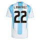 Argentina L.MARTÍNEZ #22 Home Soccer Jersey 2024 - Player Version - acejersey