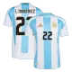 Argentina L.MARTÍNEZ #22 Home Soccer Jersey Copa América 2024 - Player Version - acejersey