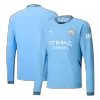 Men's Manchester City Home Long Sleeve Soccer Jersey 2024/25 - acejersey