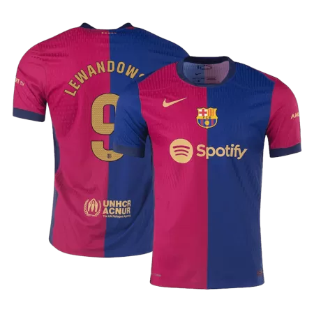 Barcelona LEWANDOWSKI #9 Home Soccer Jersey 2024/25 - Player Version - acejersey
