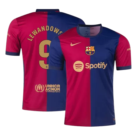 Men's Barcelona LEWANDOWSKI #9 Home Soccer Jersey 2024/25 - acejersey