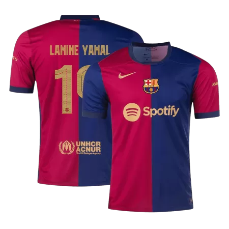 Men's Barcelona LAMINE YAMAL #19 Home Soccer Jersey 2024/25 UCL - acejersey