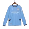 Men's Manchester City Home Long Sleeve Soccer Jersey 2024/25 - acejersey