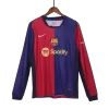 Men's Barcelona Home Long Sleeve Soccer Jersey 2024/25 - acejersey