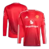 Men's Manchester United Home Long Sleeve Soccer Jersey 2024/25 - acejersey