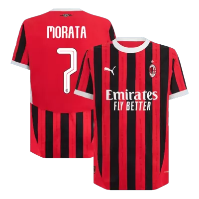 AC Milan MORATA #7 Home Soccer Jersey 2024/25 UCL - Player Version - acejersey