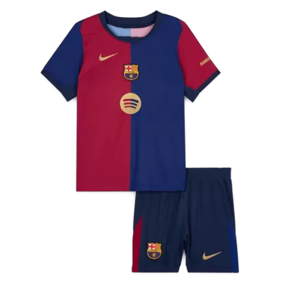 Kid's Barcelona Home Jerseys Kit(Jersey+Shorts) 2024/25 - acejersey