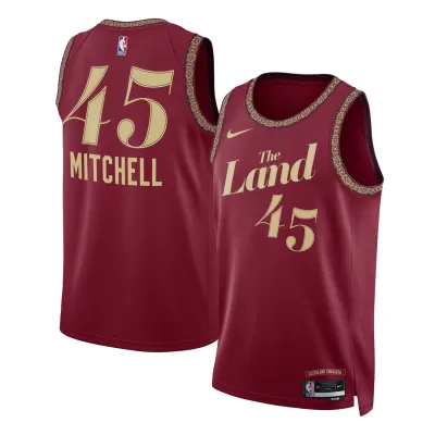 Men's Cleveland Cavaliers MITCHELL #45 Red Swingman Jersey 2023/24 - City Edition - acejersey