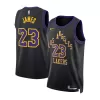 Men's Los Angeles Lakers LeBron James #23 Black Swingman Jersey 2023/24 - City Edition - acejersey