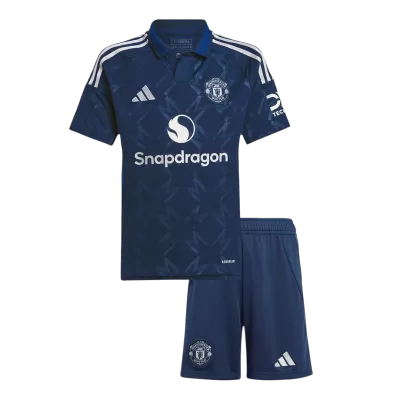 Kid's Manchester United Away Jerseys Kit(Jersey+Shorts) 2024/25 - acejersey