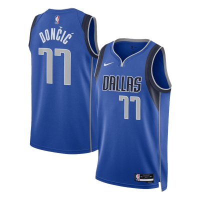 Youth Dallas Mavericks Dončić #77 Blue Swingman Jersey 2022/23 - Icon Edition - acejersey