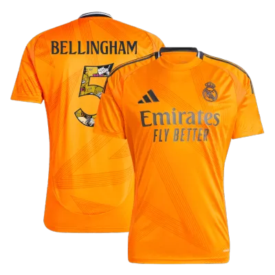 Men's Real Madrid BELLINGHAM #5 Away Soccer Jersey 2024/25 - Bear Champ Font - acejersey