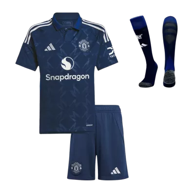 Kid's Manchester United Away Jersey Full Kit 2024/25 - acejersey