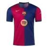 Men's Barcelona Home Soccer Jersey 2024/25 - Spotify Logo Without Text - acejersey