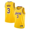 Youth Los Angeles Lakers Anthony Davis #3 Gold Swingman Jersey - Icon Edition - acejersey