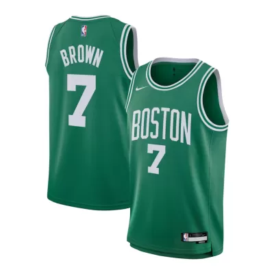 Youth Boston Celtics Jaylen Brown #7 Green Swingman Jersey - Icon Edition - acejersey