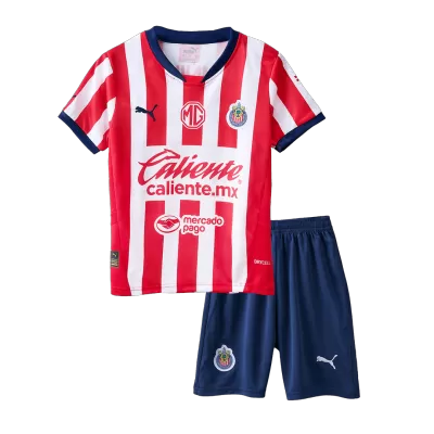 Kid's Chivas Home Jerseys Kit(Jersey+Shorts) 2024/25 - acejersey