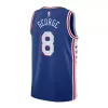 Men's Philadelphia 76ers Paul George #8 Royal Swingman Jersey - Icon Edition - acejersey