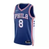 Men's Philadelphia 76ers Paul George #8 Royal Swingman Jersey - Icon Edition - acejersey