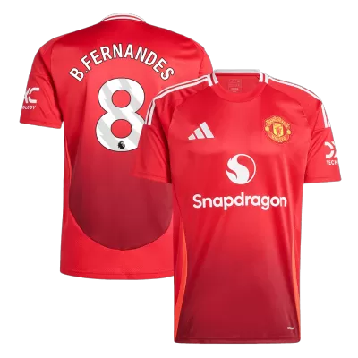 Men's Manchester United B.FERNANDES #8 Home Soccer Jersey 2024/25 - acejersey