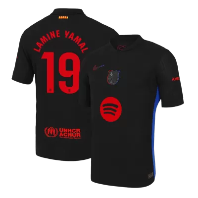  [Spotify Logo Without Text] Barcelona LAMINE YAMAL #19 Away Soccer Jersey 2024/25 - Player Version - acejersey