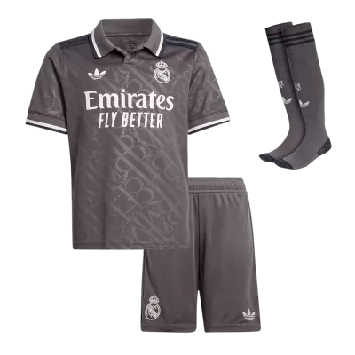 Kid's Real Madrid Third Away Jersey Full Kit 2024/25 - acejersey