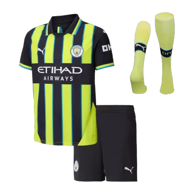 Kid's Manchester City Away Jersey Full Kit 2024/25 - acejersey