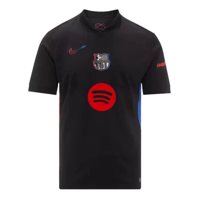 Men's Barcelona Away Soccer Jersey 2024/25 - Spotify Logo Without Text - acejersey