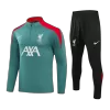 Kid's Liverpool Zipper Green Tracksuit 2024/25 - acejersey