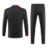 Barcelona 1/4 Zipper Black Tracksuit Kit(Top+Pants) 2024/25 for Adults - acejersey