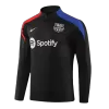 Kid's Barcelona Zipper Black Tracksuit 2024/25 - acejersey