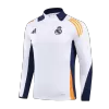 Kid's Real Madrid Zipper White Tracksuit 2024/25 - acejersey