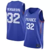 Men's Victor Wembanyama #32 France Basketball Royal Swingman Jersey 2024 Summer Olympics - acejersey