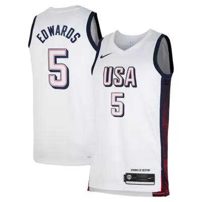 Men's Minnesota Timberwolves Anthony Edwards #5 White Swingman Jersey 2024 - acejersey