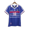 France ZIDANE #10 Home Retro Soccer Jersey World Cup 1998 - acejersey