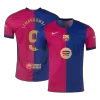 Barcelona LEWANDOWSKI #9 Home Soccer Jersey 2024/25 - Player Version - Spotify Logo Without Text - acejersey